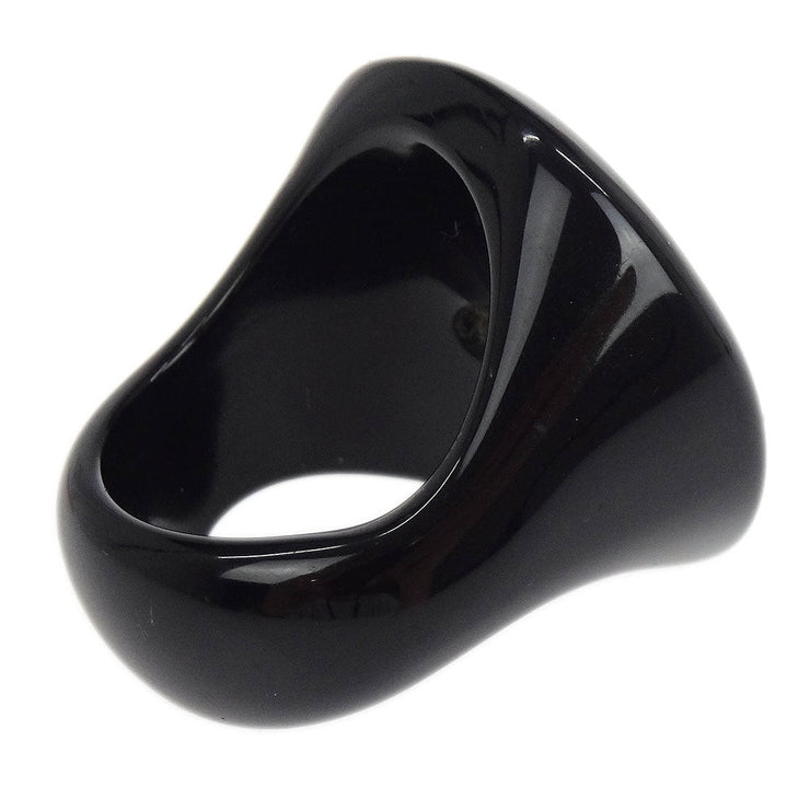 Chanel Ring Black Acrylic #53 03P 115991