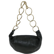 Chanel Black Lambskin Chain Hobo Handbag 116003
