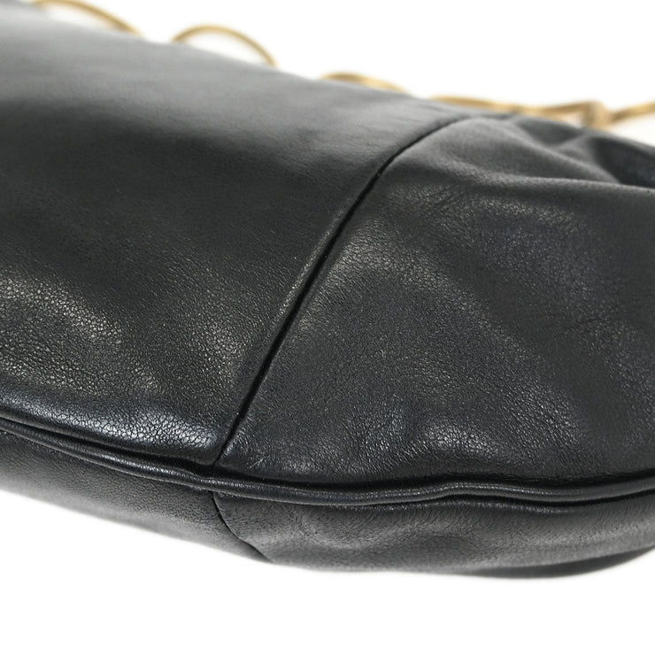 Chanel Black Lambskin Chain Hobo Handbag 116003