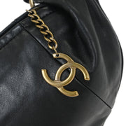 Chanel Black Lambskin Chain Hobo Handbag 116003