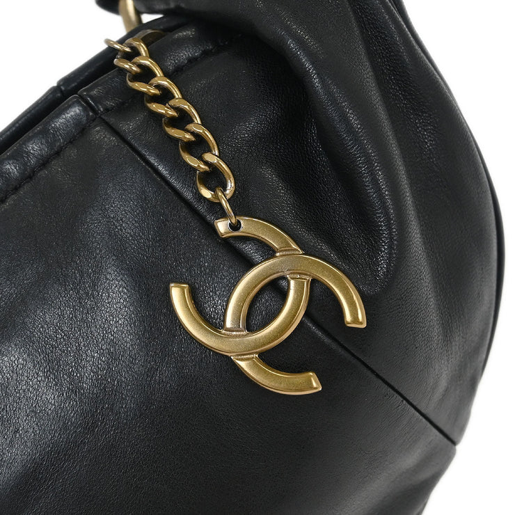 Chanel Black Lambskin Chain Hobo Handbag 116003