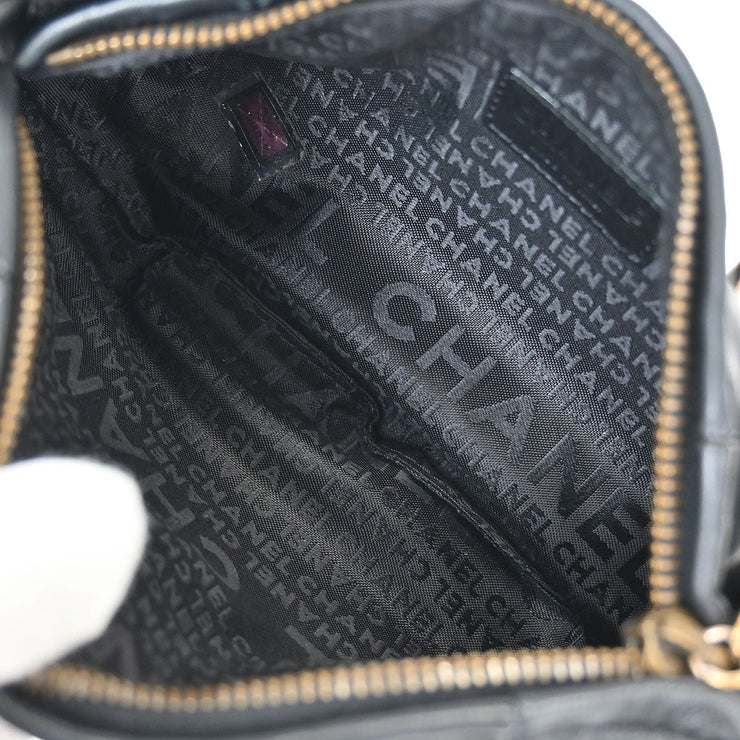 Chanel Black Lambskin Chain Hobo Handbag 116003