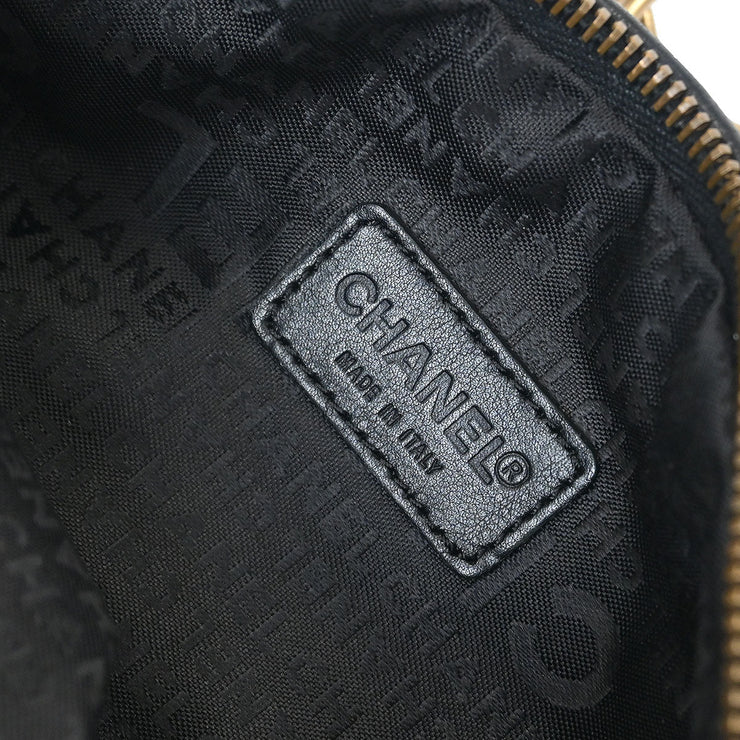 Chanel Black Lambskin Chain Hobo Handbag 116003
