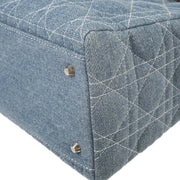 Christian Dior Light Blue Denim Lady Dior Cannage 2way Handbag MA-1929 116004