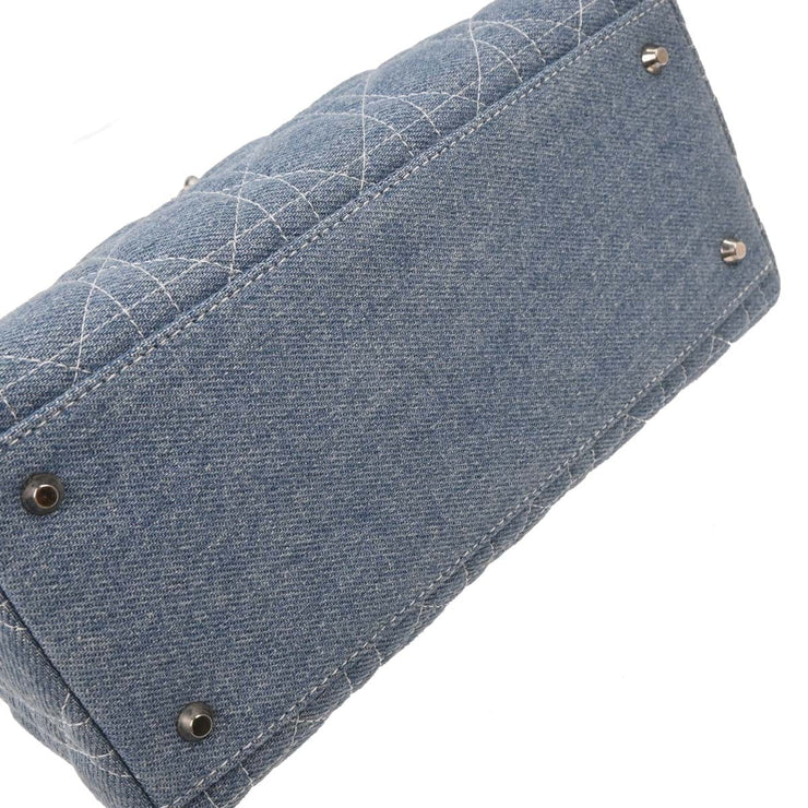 Christian Dior Light Blue Denim Lady Dior Cannage 2way Handbag MA-1929 116004
