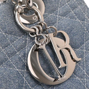 Christian Dior Light Blue Denim Lady Dior Cannage 2way Handbag MA-1929 116004