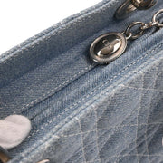 Christian Dior Light Blue Denim Lady Dior Cannage 2way Handbag MA-1929 116004