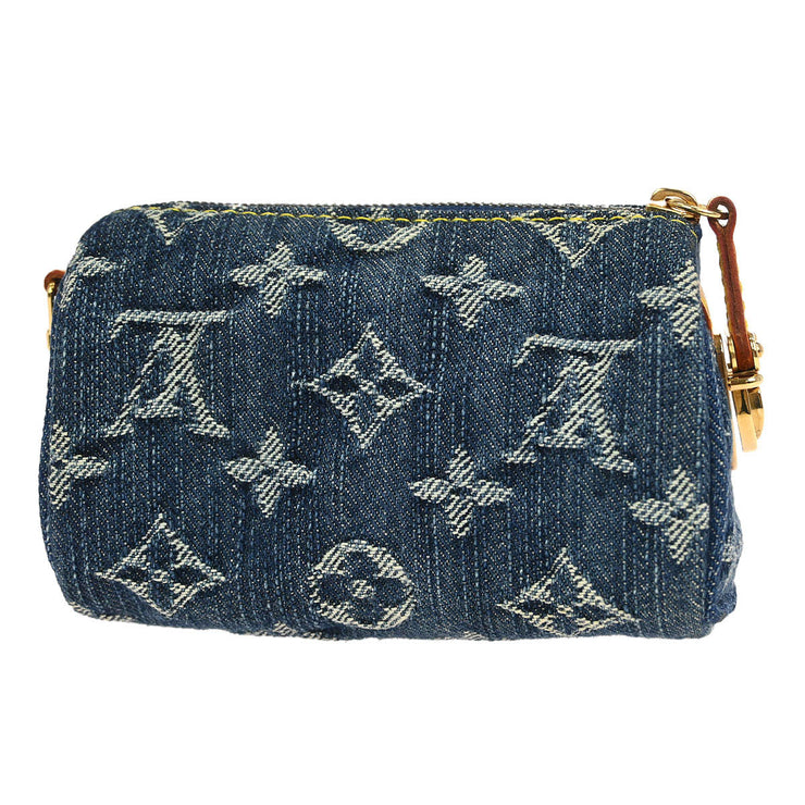 Louis Vuitton Blue Monogram Denim Trousse Speedy PM Pouch M95082 TH0096 116005