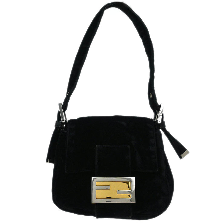 Fendi Black Velvet Handbag 2348.26571.089 116011