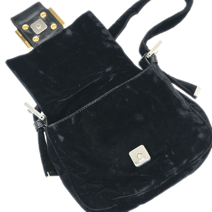 Fendi Black Velvet Handbag 2348.26571.089 116011