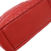Chanel Red Calfskin Petite Shopping Tote PST Chain Handbag 116018