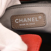 Chanel Red Calfskin Petite Shopping Tote PST Chain Handbag 116018