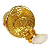 Chanel Button Earrings Clip-On Gold 95A 116023