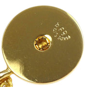 Celine Gold Chain Pendant Medallion Round Circle Necklace Rhinestone 89 116024