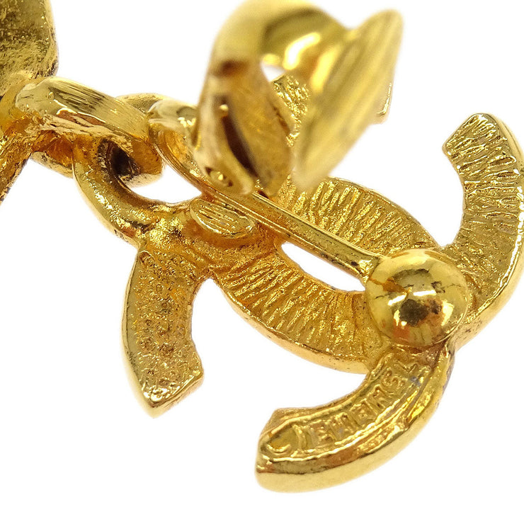 Chanel CC Dangle Earrings Clip-On Gold 116027