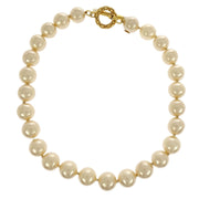 Chanel Artificial Pearl Chain Necklace Gold 94A 116028