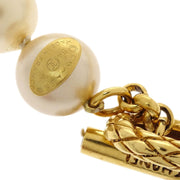 Chanel Artificial Pearl Chain Necklace Gold 94A 116028