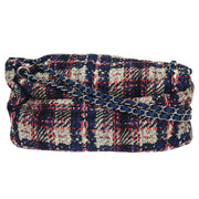 Chanel Navy Nylon Tweed Print Shoulder Bag 116029