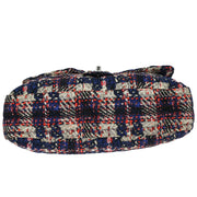 Chanel Navy Nylon Tweed Print Shoulder Bag 116029