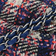 Chanel Navy Nylon Tweed Print Shoulder Bag 116029