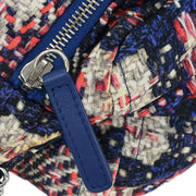 Chanel Navy Nylon Tweed Print Shoulder Bag 116029