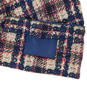 Chanel Navy Nylon Tweed Print Shoulder Bag 116029