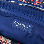 Chanel Navy Nylon Tweed Print Shoulder Bag 116029