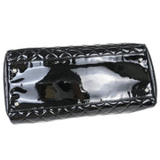 Chanel Black Patent Leather Large Mademoiselle Bowling Bag 116033