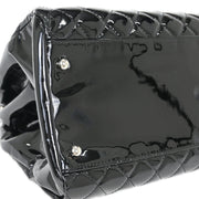 Chanel Black Patent Leather Large Mademoiselle Bowling Bag 116033