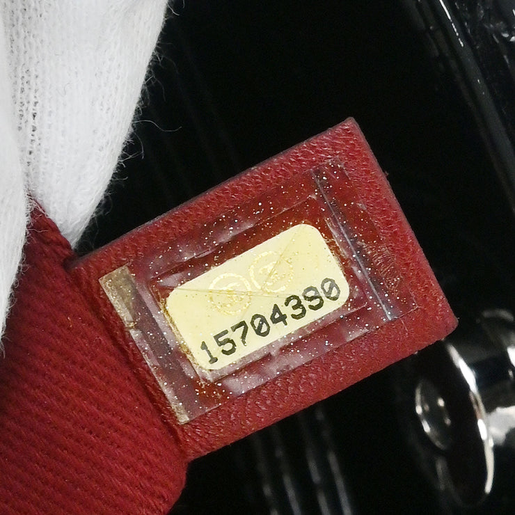 Chanel Black Patent Leather Large Mademoiselle Bowling Bag 116033