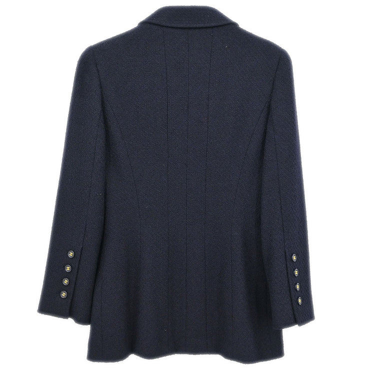 Chanel Single Breasted Jacket Black 95A #40 116046