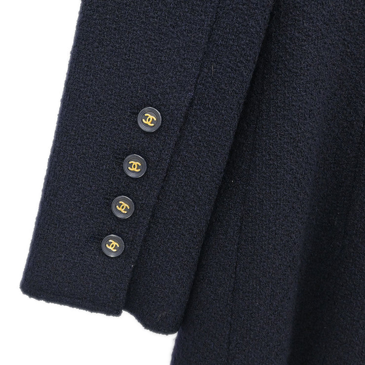 Chanel Single Breasted Jacket Black 95A #40 116046