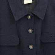Chanel Single Breasted Jacket Black 95A #40 116046