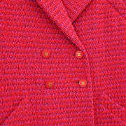 Chanel Setup Suit Jacket Skirt Red 95A #38 116047