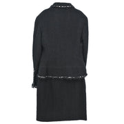 Chanel Setup Suit Jacket Skirt Black 94A #38 116048