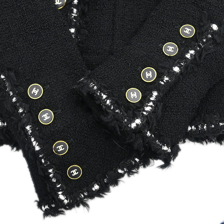 Chanel Setup Suit Jacket Skirt Black 94A #38 116048