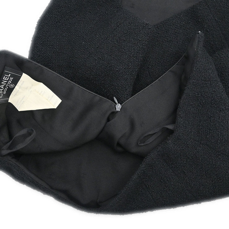 Chanel Setup Suit Jacket Skirt Black 94A #38 116048