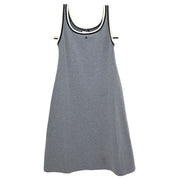 Chanel Sleeveless Dress Gray 98P #40 116052