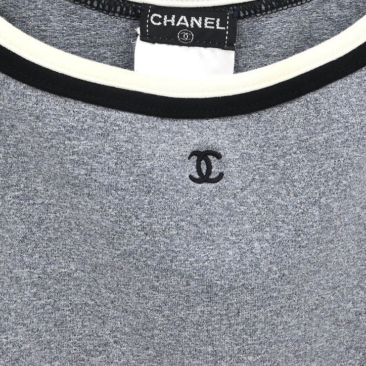 Chanel Sleeveless Dress Gray 98P #40 116052