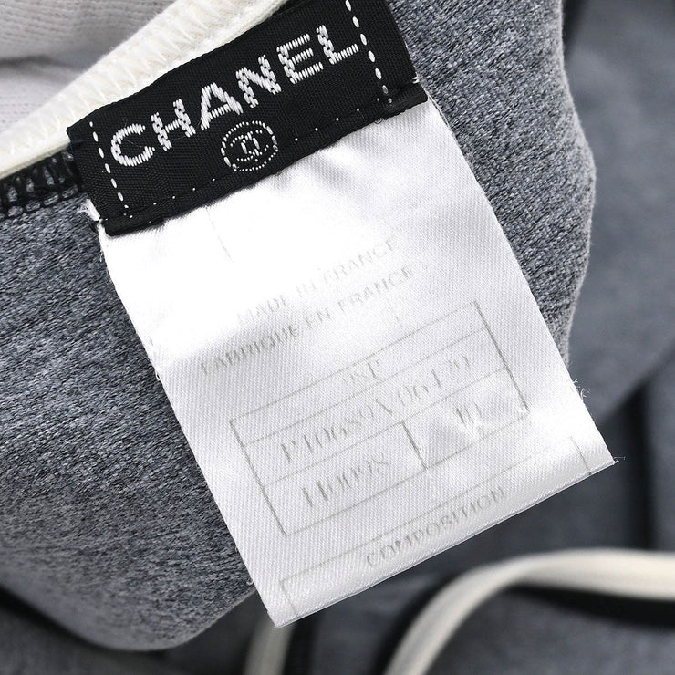 Chanel Sleeveless Dress Gray 98P #40 116052