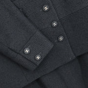 Chanel Setup Suit Jacket Skirt Black 96P #38 116054