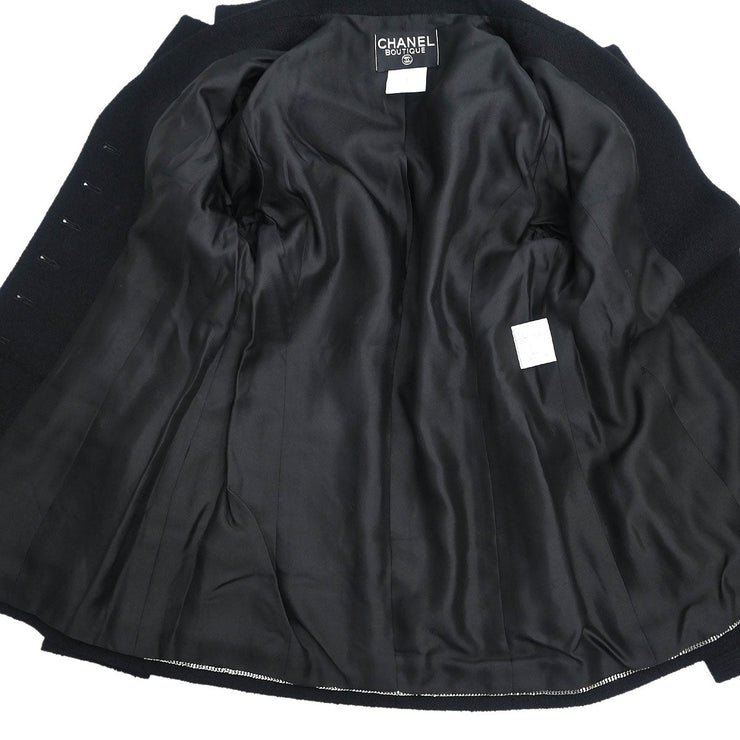 Chanel Setup Suit Jacket Skirt Black 96P #38 116054