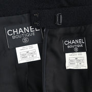 Chanel Setup Suit Jacket Skirt Black 96P #38 116054