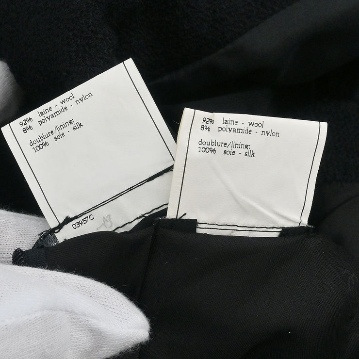 Chanel Setup Suit Jacket Skirt Black 96P #38 116054