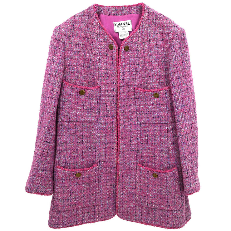 Chanel Single Breasted Coat Pink 97A #46 116059