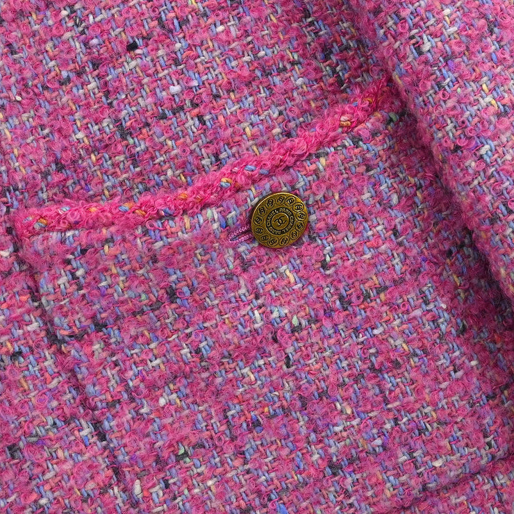 Chanel Single Breasted Coat Pink 97A #46 116059