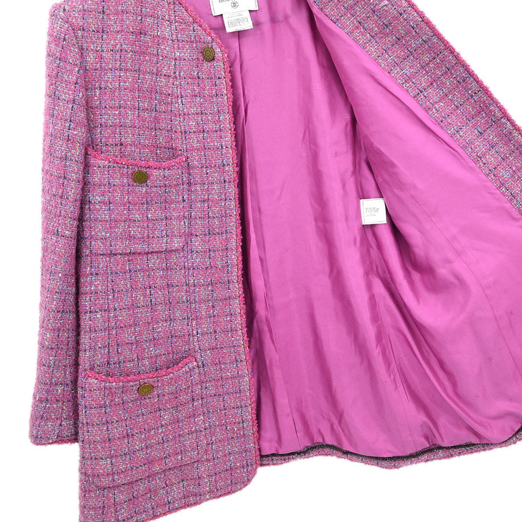 Chanel Single Breasted Coat Pink 97A #46 116059