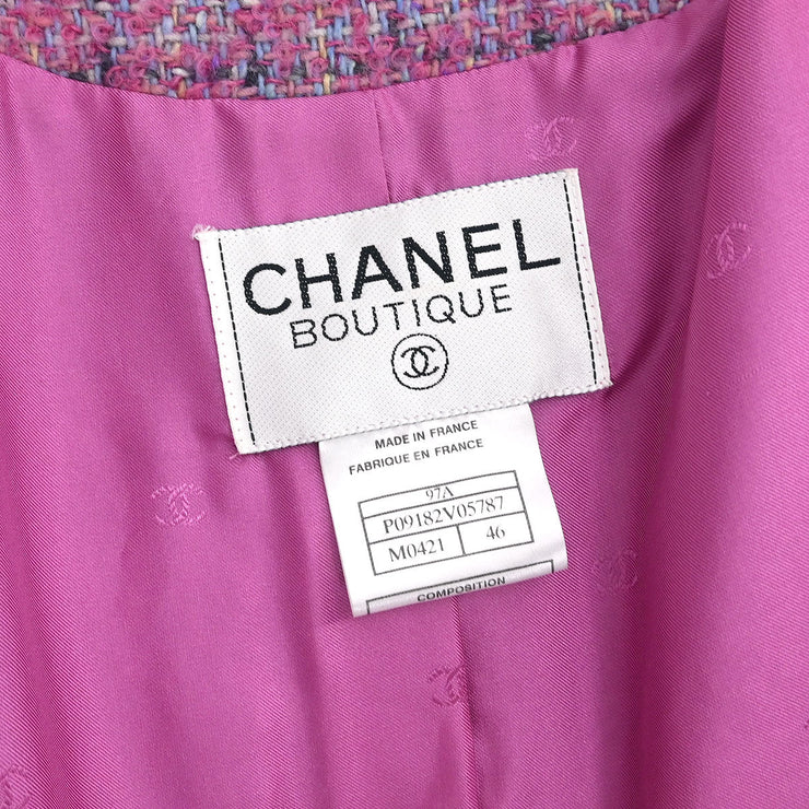 Chanel Single Breasted Coat Pink 97A #46 116059