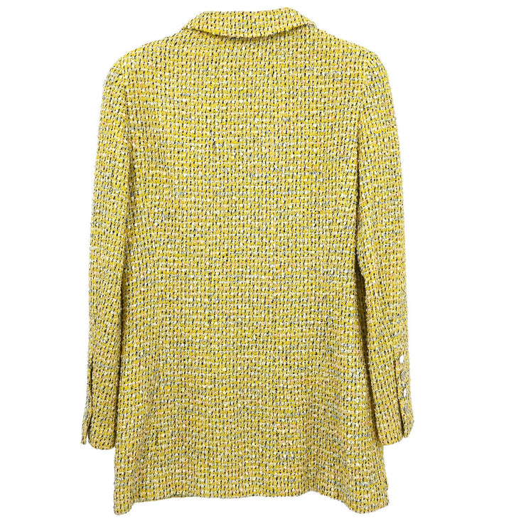 Chanel Single Breasted Jacket Coat Yellow 96P #40 116060
