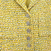 Chanel Single Breasted Jacket Coat Yellow 96P #40 116060